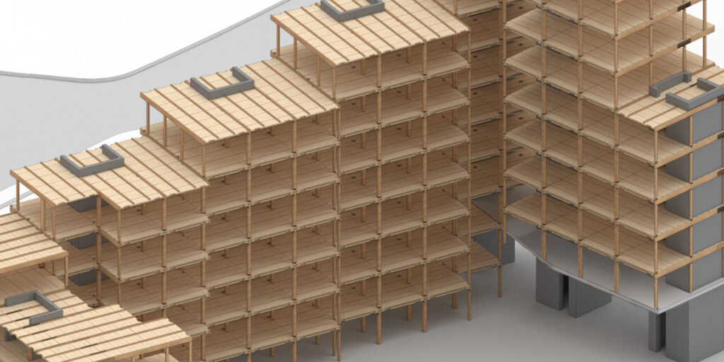 tall wood building structure